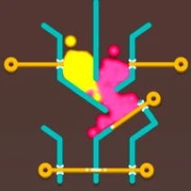 Colored Water and Pin